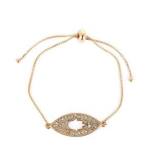 HAMSA RHINESTONE CHARM BRACELET nwt
